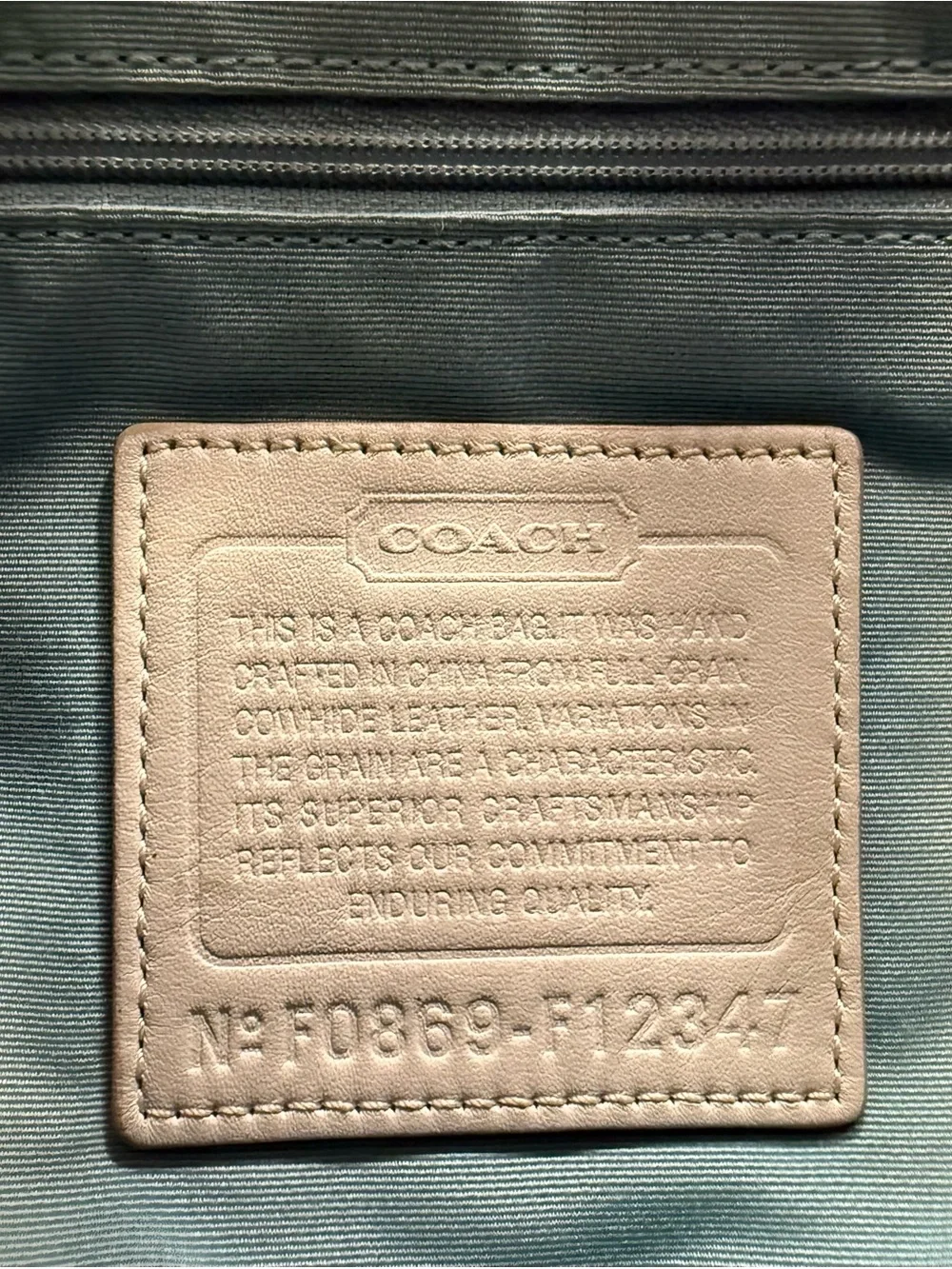 Coach Ergo Hobo Black Leather Shoulder Bag F12347 Blue Interior